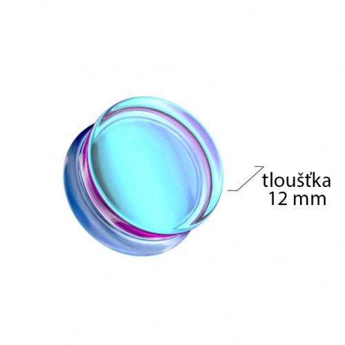 Sklenený plug do ucha