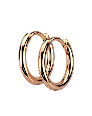 Pozlátené oceľové náušnice krúžky 14mm