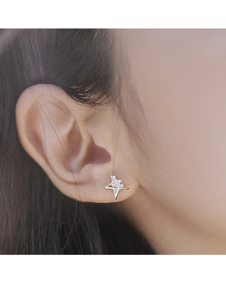 Strieborné náušnice hviezdičky