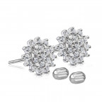 Strieborné náušnice kvietky