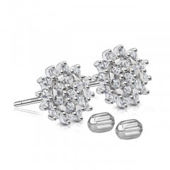 Strieborné náušnice kvietky