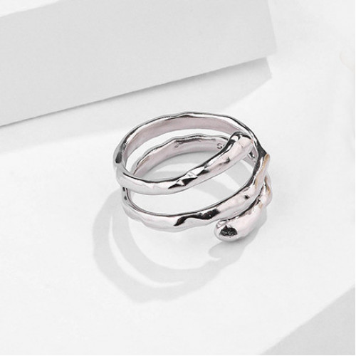 Trojitý strieborný prsteň