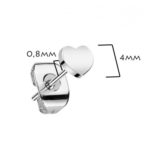 Titanové náušnice srdiečka