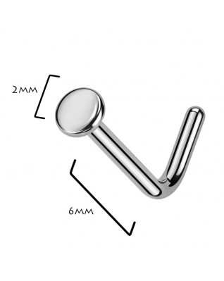 Piercing do nosa placka 2mm - TITAN