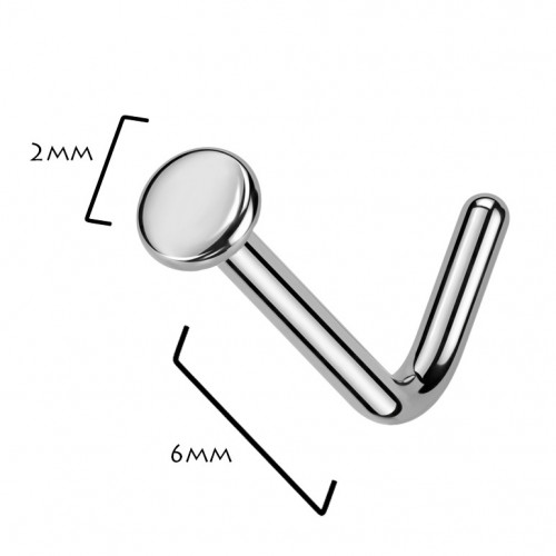 Piercing do nosa placka 2mm - TITAN