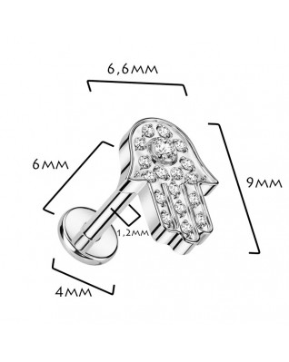 Piercing do brady - labreta Hamsa TITAN