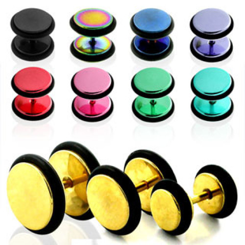 Falošný piercing - 10 mm, farba zlatá