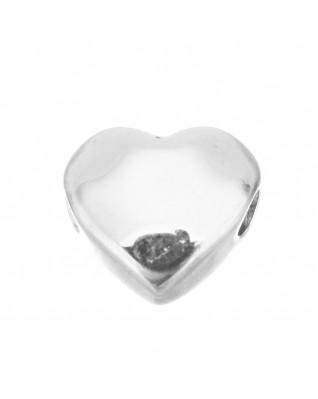 Navliekací oceľový prívesok korálik srdiečko