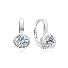 Strieborné náušnice so zirkónmi