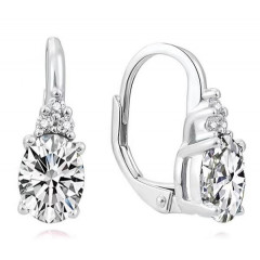 Strieborné náušnice so zirkónmi