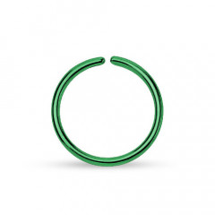 Piercing do nosa - kruh zelený