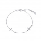 Dámsky strieborný náramok s krížikmi
