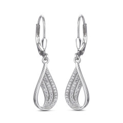 Visiace náušnice so zirkónmi