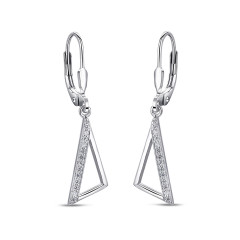 Visiace náušnice so zirkónmi