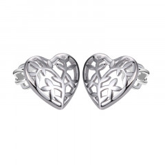 Strieborné skrutkovacie náušnice srdiečka