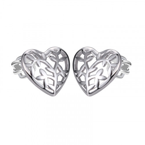 Strieborné skrutkovacie náušnice srdiečka