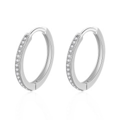 Strieborné náušnice krúžky so zirkónmi