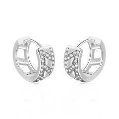 Strieborné náušnice krúžky so zirkónmi
