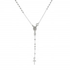 Strieborný náhrdelník ruženec