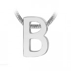 Navliekací oceľový prívesok iniciála - písmeno