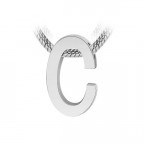 Navliekací oceľový prívesok iniciála - písmeno