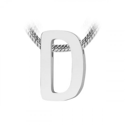 Navliekací oceľový prívesok iniciála - písmeno