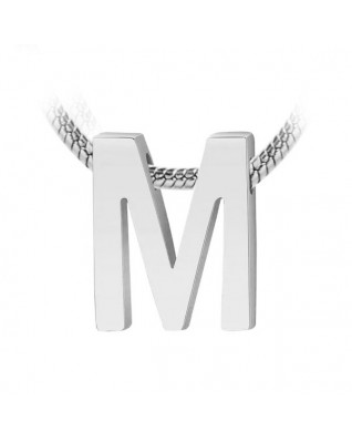 Navliekací oceľový prívesok iniciála - písmeno