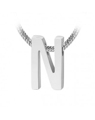 Navliekací oceľový prívesok iniciála - písmeno