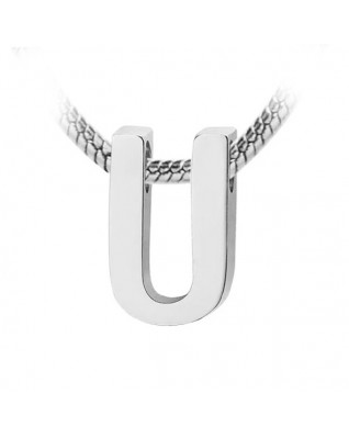 Navliekací oceľový prívesok iniciála - písmeno