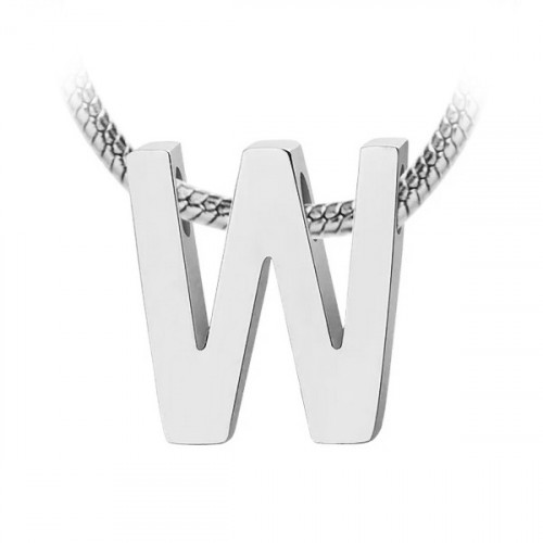 Navliekací oceľový prívesok iniciála - písmeno