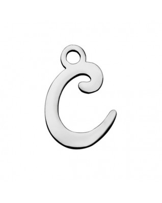 Drobný oceľový prívesok - písmeno - iniciála