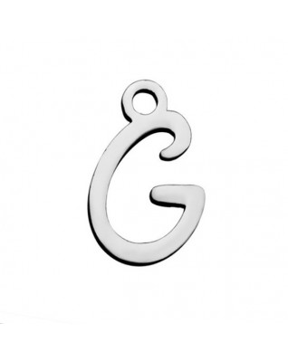 Drobný oceľový prívesok - písmeno - iniciála