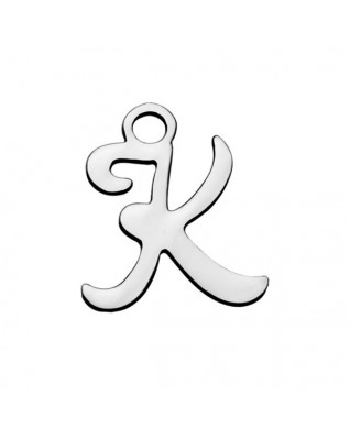 Drobný oceľový prívesok - písmeno - iniciála