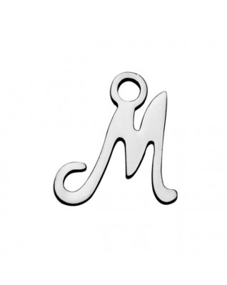 Drobný oceľový prívesok - písmeno - iniciála