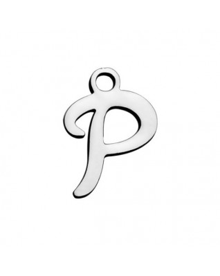 Drobný oceľový prívesok - písmeno - iniciála