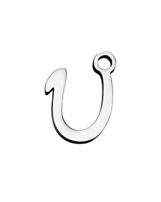 Drobný oceľový prívesok - písmeno - iniciála