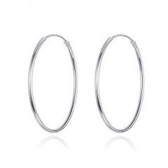 Strieborné dámske náušnice kruhy 30 mm