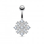 Piercing do pupíku - vločka