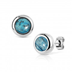 Oceľové náušnice Orchid Stone 6mm