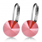 Oceľové náušnice s kryštálmi Swarovski® ROYAL RED