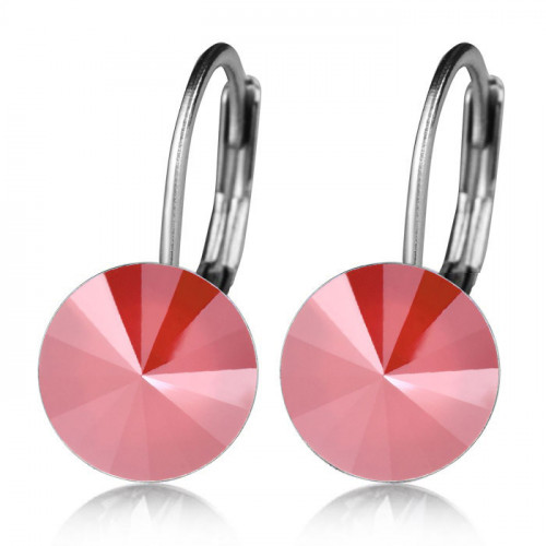Oceľové náušnice s kryštálmi Swarovski® ROYAL RED