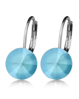 Oceľové náušnice s kryštálmi Swarovski® SUMMER BLUE