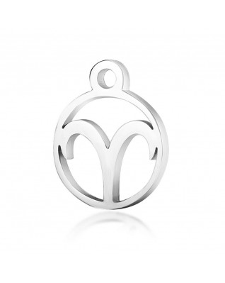 Drobný okrúhly oceľový prívesok - znamenie horoskopu