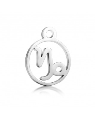 Drobný okrúhly oceľový prívesok - znamenie horoskopu