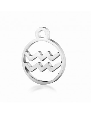 Drobný okrúhly oceľový prívesok - znamenie horoskopu