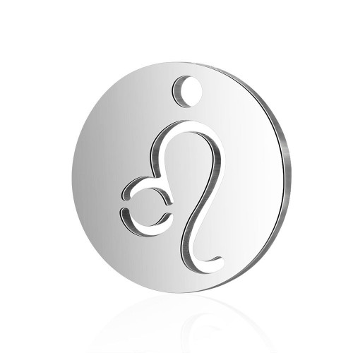 Drobný okrúhly oceľový prívesok - znamenie horoskopu