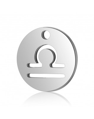 Drobný okrúhly oceľový prívesok - znamenie horoskopu