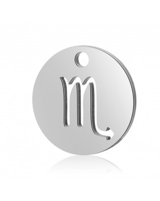 Drobný okrúhly oceľový prívesok - znamenie horoskopu