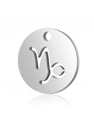 Drobný okrúhly oceľový prívesok - znamenie horoskopu
