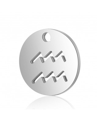 Drobný okrúhly oceľový prívesok - znamenie horoskopu